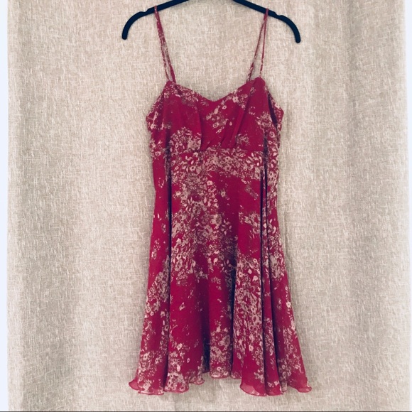 Urban Outfitters Dresses & Skirts - Urban Outfitters Maroon Floral Mini Dress (4)